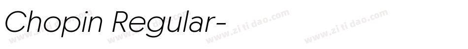 Chopin Regular字体转换